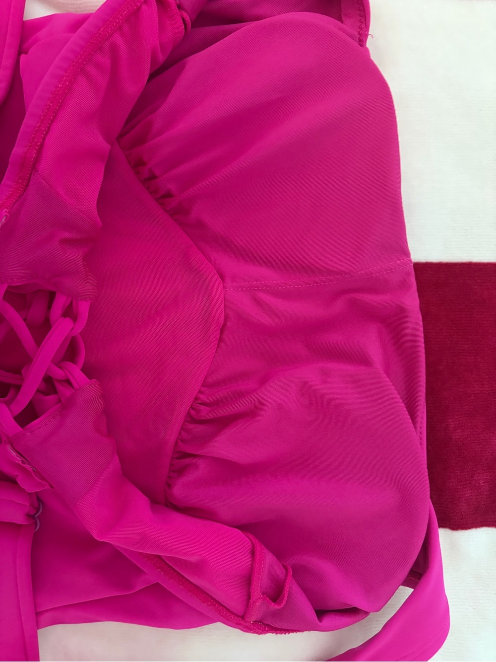 Ta3 Hot Pink Lace-Up One-Piece Swimsuit - Picture 7 of 12